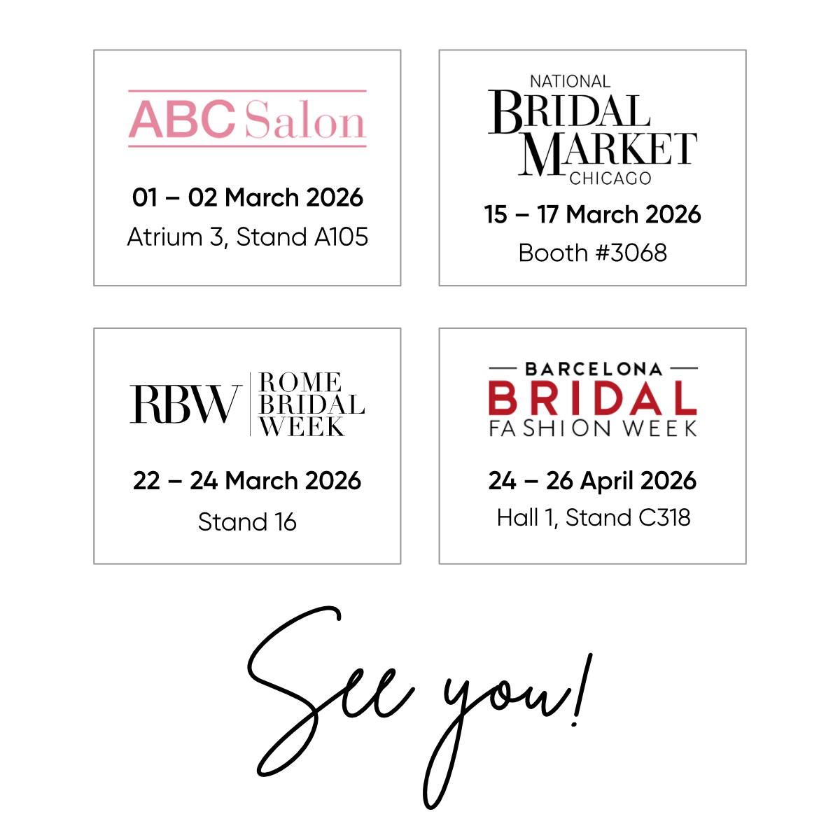 Carfelli at International Bridal Shows – Spring 2026